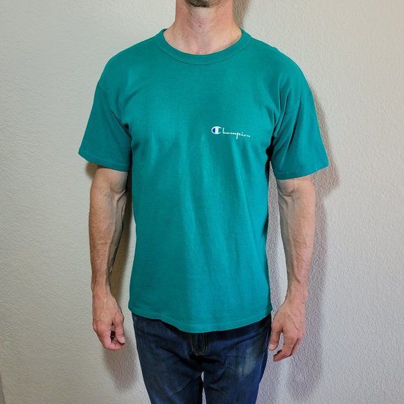 Champion Other - Champion Vintage Green Tee Men's Casual Short Sleeve Shirt Logo Medium/Large